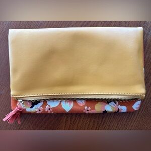 🌟 Rachel Pally Clutch Zahara Folding Floral Orange Blossom Vegan Leather